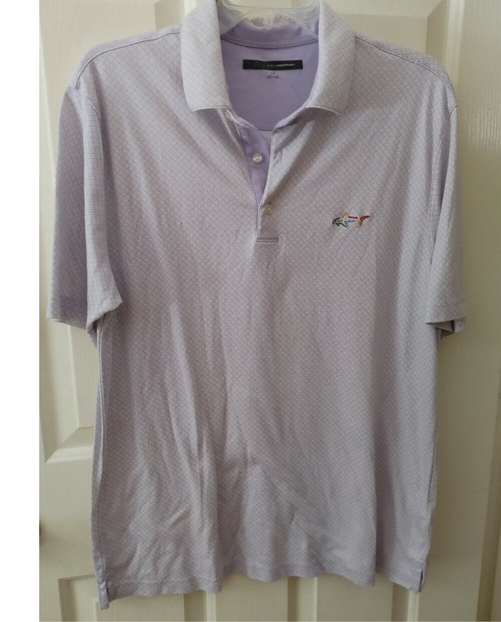 Greg Norman Mens Polo Shirt Golf Shark Logo Large